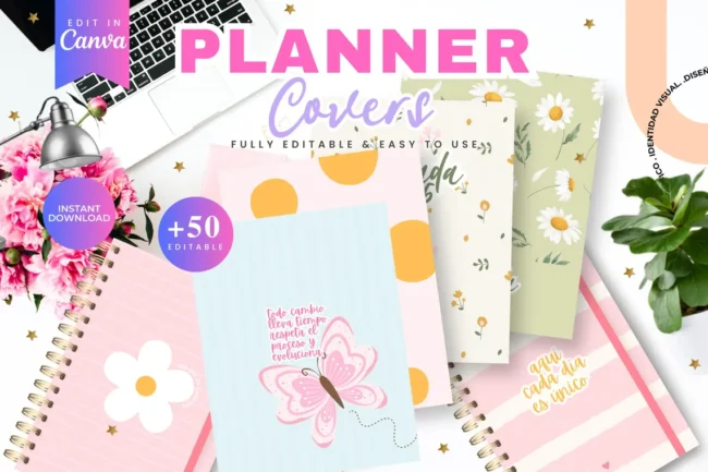 Planner Covers 2025 Editable