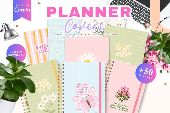Planner Covers 2025 Editable - Imagen 2
