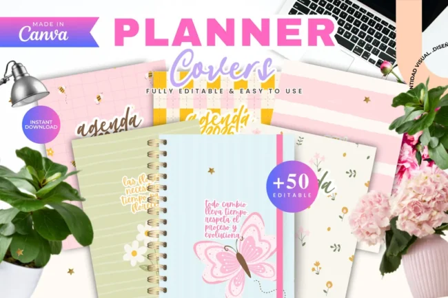 Planner Covers 2025 Editable - Imagen 3