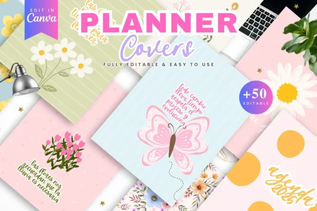 Planner Covers 2025 Editable - Imagen 5