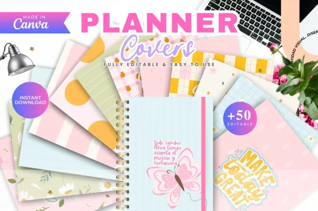 Planner Covers 2025 Editable - Imagen 6