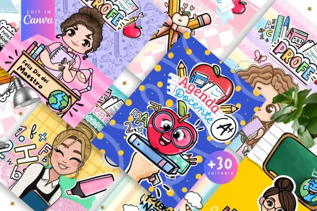 Teacher Planner Covers Bundle 2025-2026.