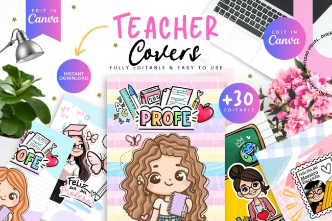 Teacher Planner Covers Bundle 2025-2026. - Imagen 6