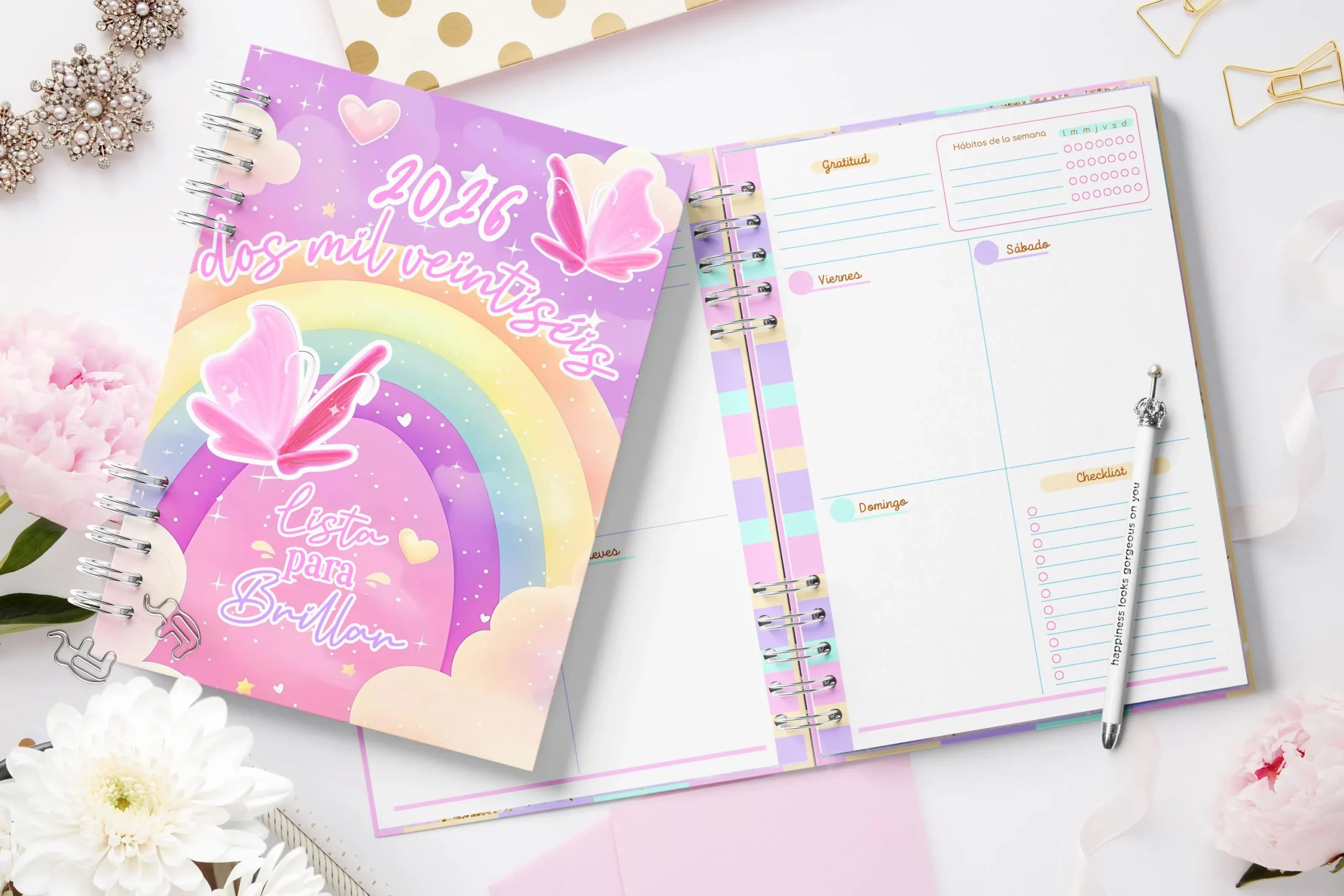 Agenda 2026 Semana Vista A5 Editable en Canva - Imagen 2