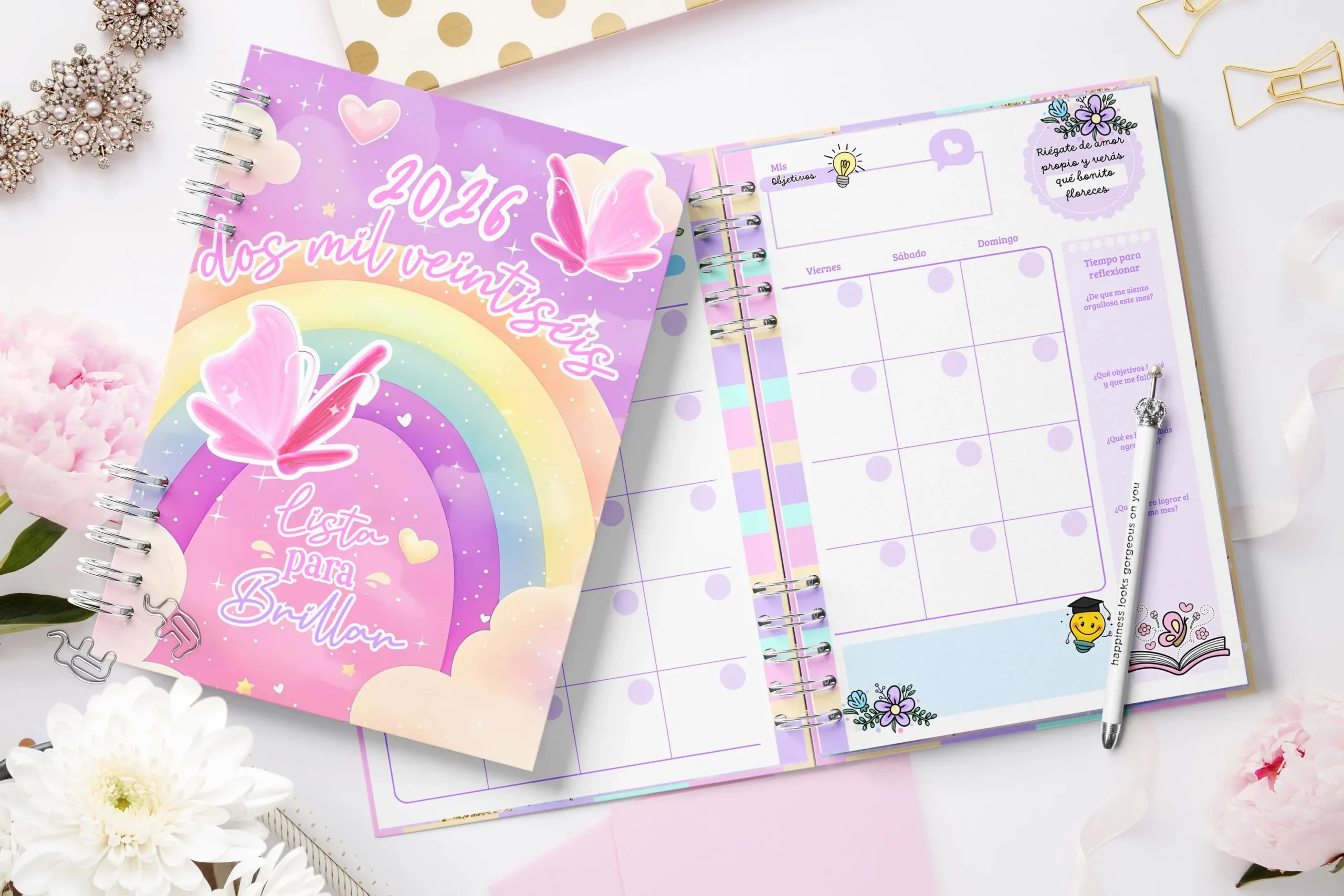 Agenda 2026 Semana Vista A5 Editable en Canva - Imagen 3