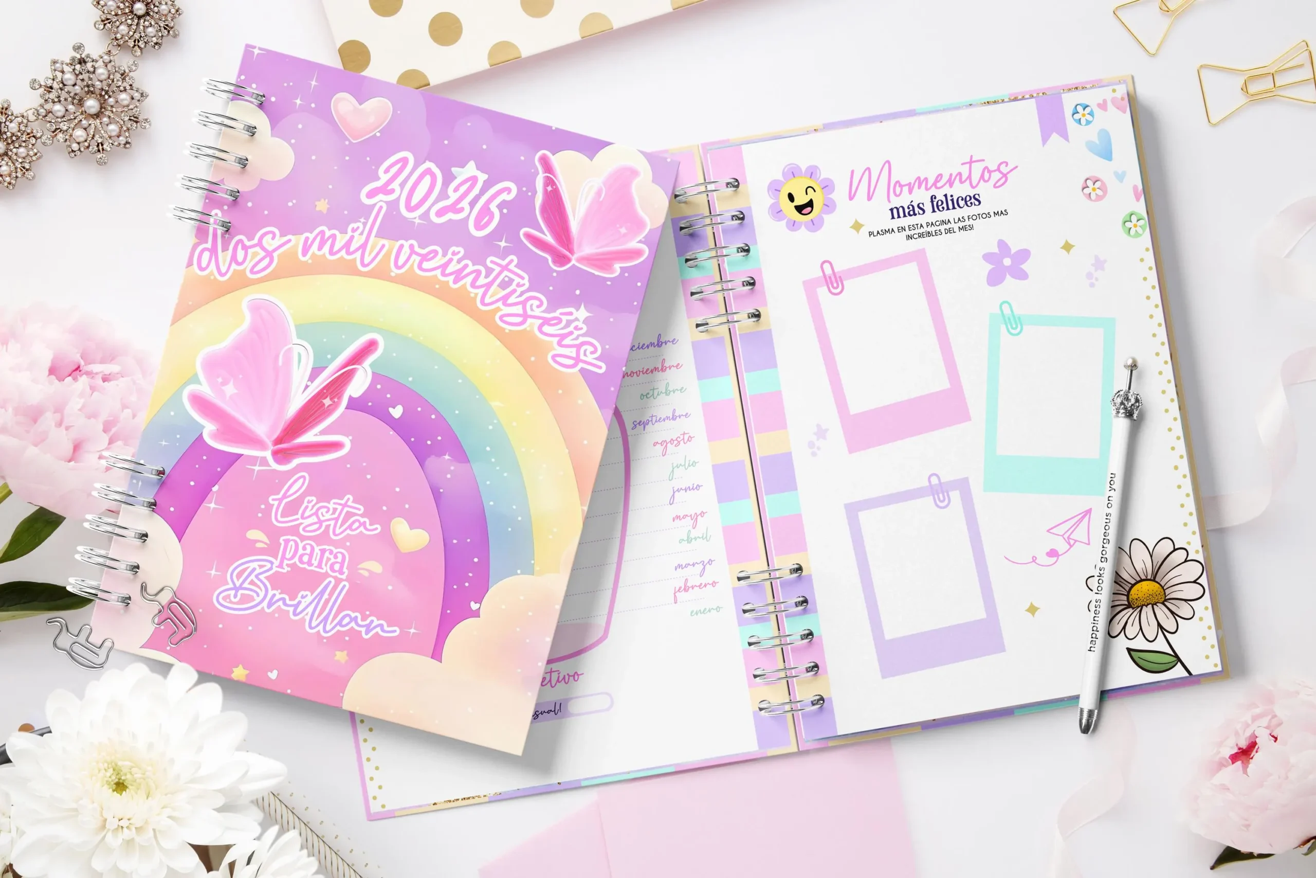 Agenda 2026 Semana Vista A5 Editable en Canva - Imagen 5