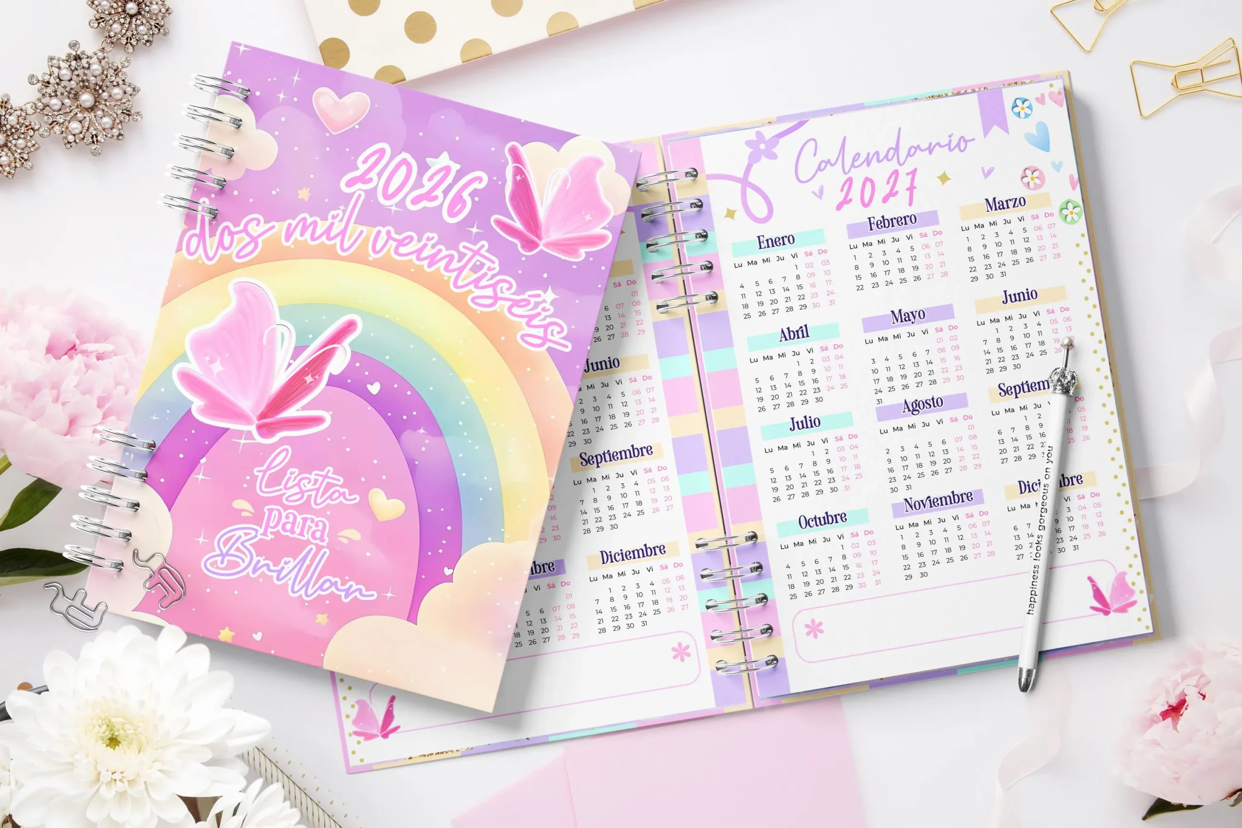 Agenda 2026 Semana Vista A5 Editable en Canva - Imagen 8